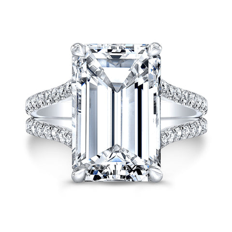 Split Shank Diamond Engagement Ring U-Pave