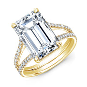 Split Shank Diamond Engagement Ring U-Pave