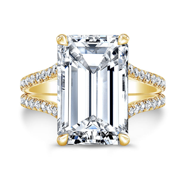 Split Shank Diamond Engagement Ring U-Pave