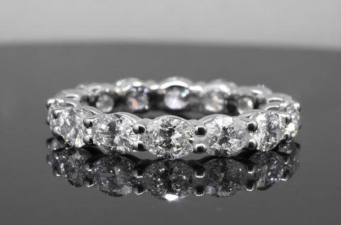 3 Carats East West Oval Eternity Band