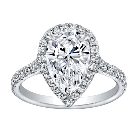 Pear Shaped Halo Engagement Ring