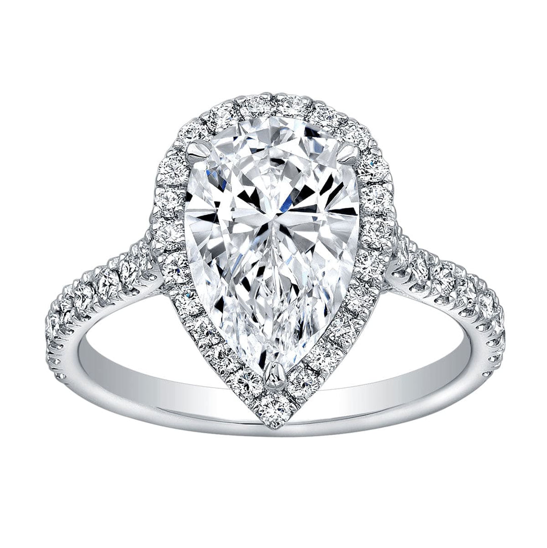 Halo Teardrop engagement ring