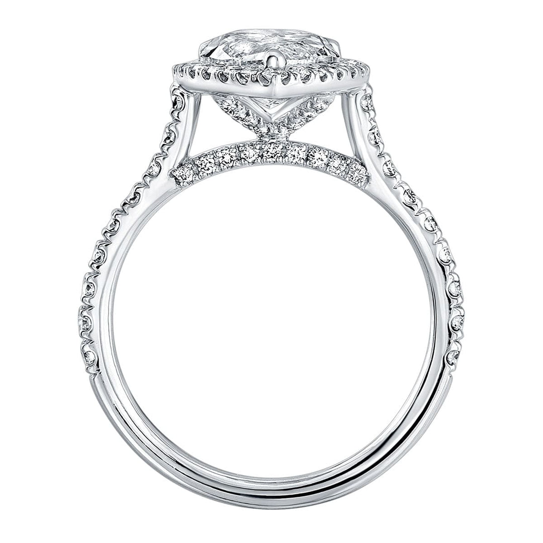 1.70 Ct. Pear Halo Engagement Ring G Color VS1 GIA Certified