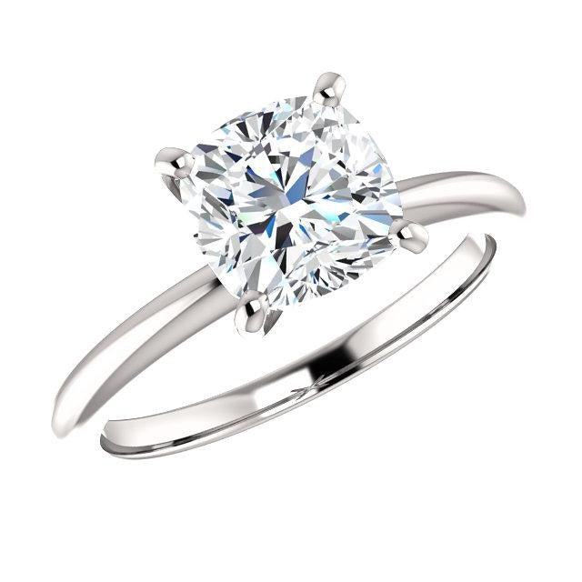 Cushion Cut Solitaire Engagement Rings Cushion Cut Engagement