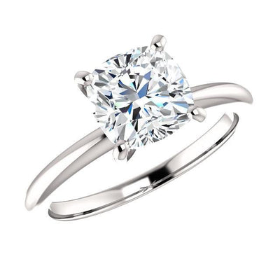 1.00 Ct. Cushion Cut Diamond Ring Classic Solitaire F Color VS2 GIA Certified