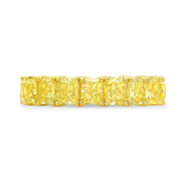 Yellow Radiant Eternity Band Front View