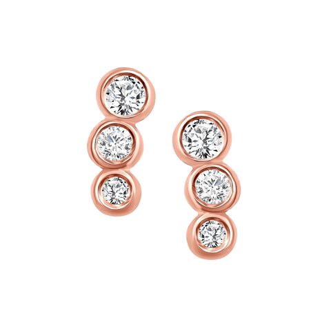 Petite Bezel Diamond Earrings