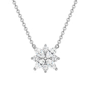 Marquise Cut Diamond Necklace White Gold