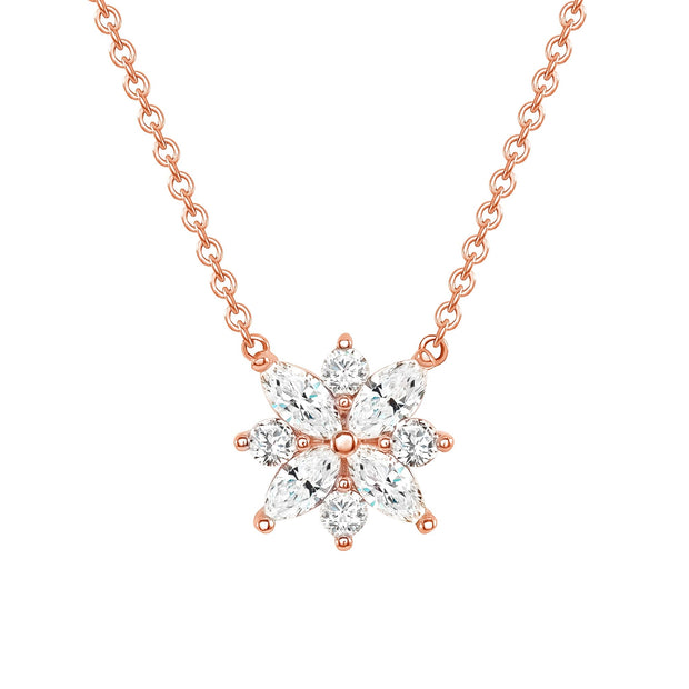 1.00 Carat Marquise Cut Diamond Necklace