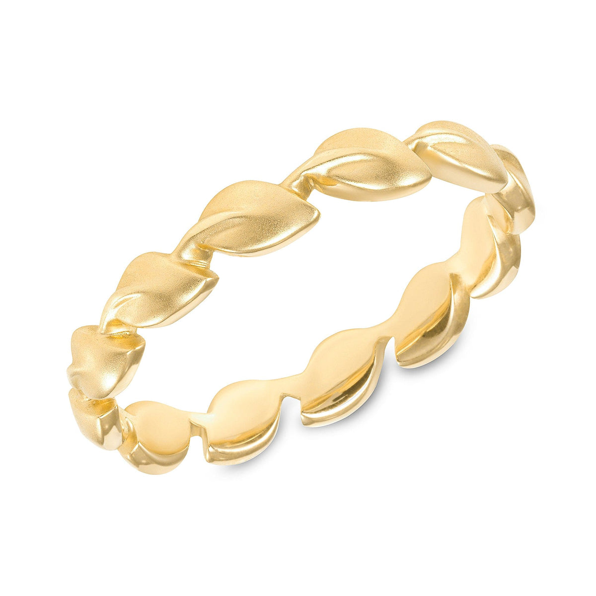 Yellow gold leaf style ring