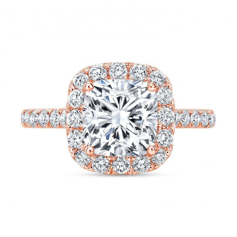 3.75 Ct. Cushion Halo Engagement Ring H Color VS2 GIA Certified