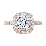 3.75 Ct. Cushion Halo Engagement Ring J Color VS2 GIA Certified