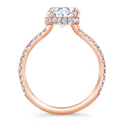 Oval Engagement Ring Rose Gold side view