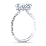 Oval Engagement Ring side view