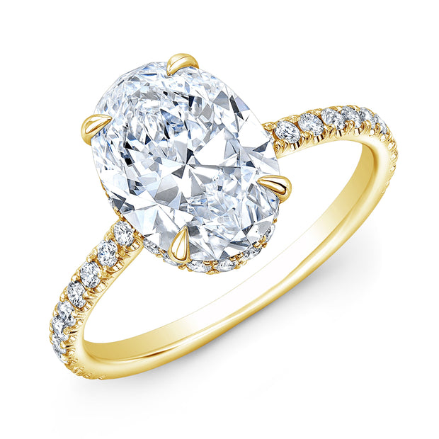 Oval Engagement Ring Yellow Gold