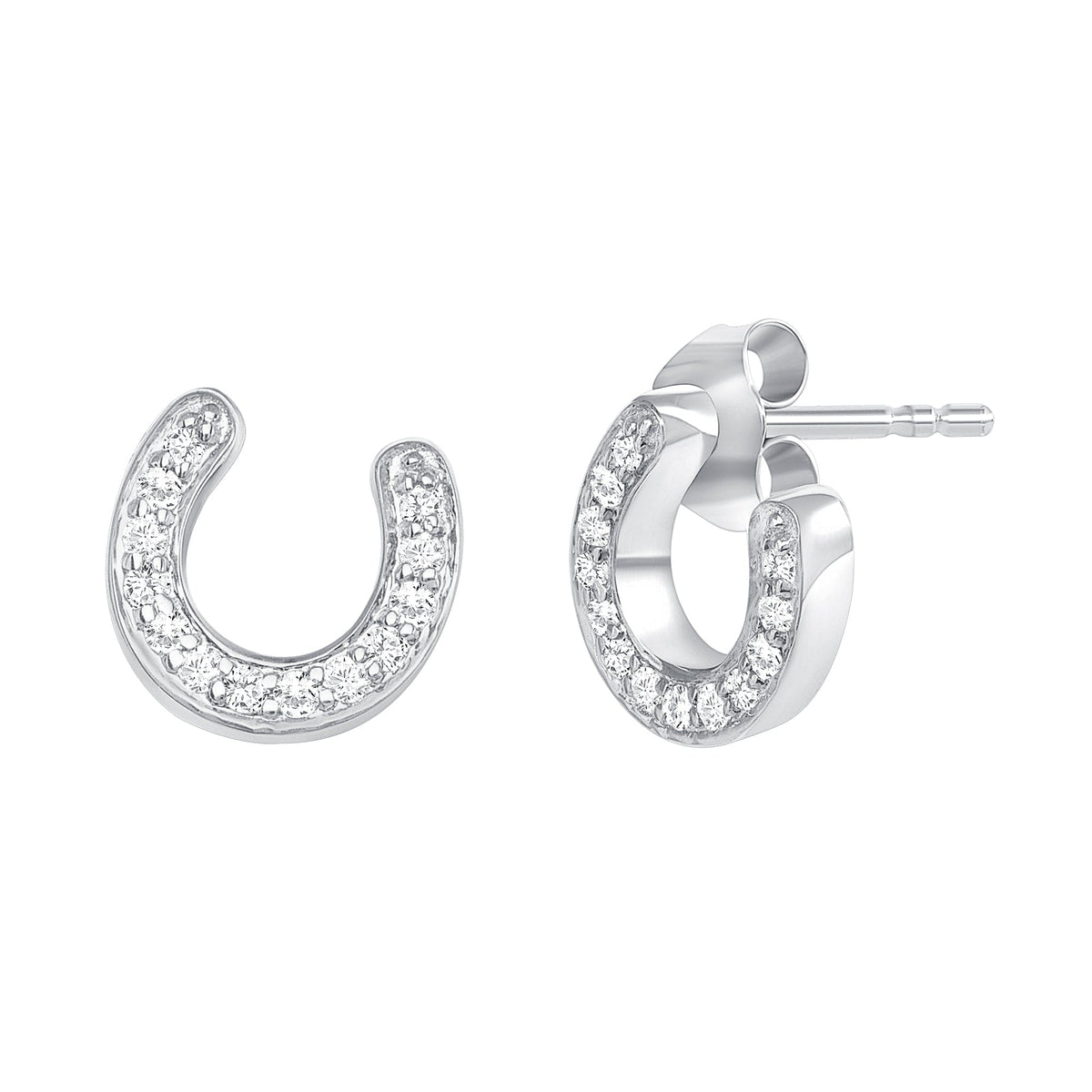 Horseshoe diamond earrings