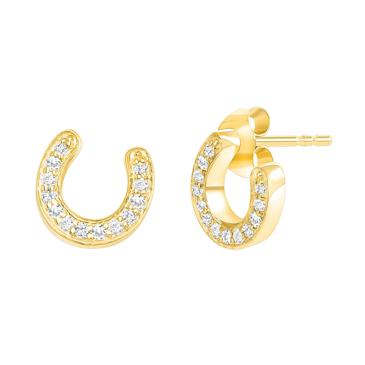 Horseshoe diamond earrings