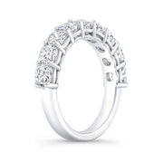 Half Eternity Cushion Cut Diamond Ring Side profile