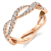 rose gold diamond infinity ring 