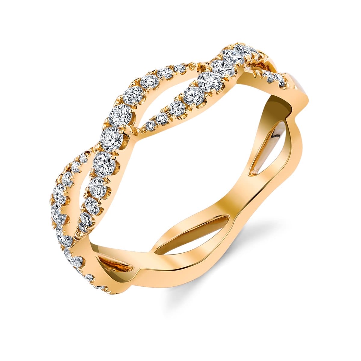 Rose gold diamond infinity ring 