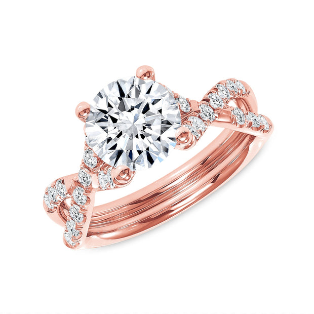 Twisted Engagement Ring Rose Gold