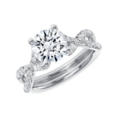 Infinity Diamond Engagement Ring white gold