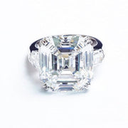 Three Stone Asscher Cut Diamond Ring