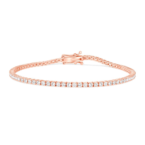 Tennis Diamond Bracelet Rose Gold