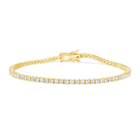 Tennis Diamond Bracelet Yellow Gold