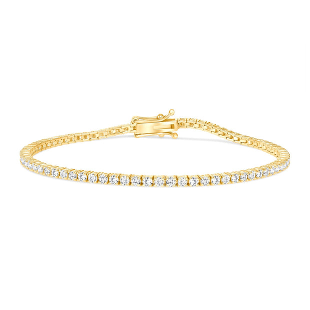 Tennis Diamond Bracelet Yellow Gold
