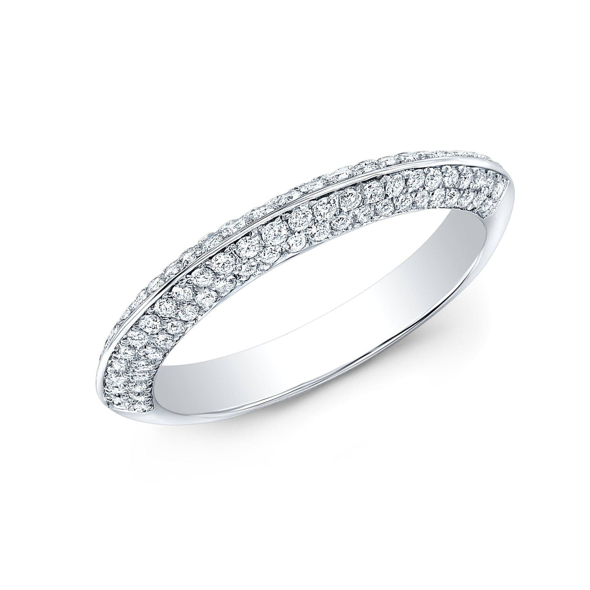 Knife edge micro pave band
