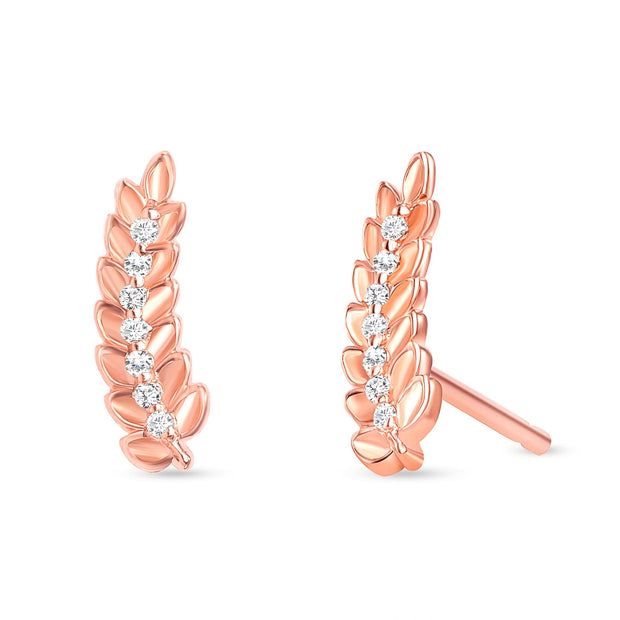 Leaf Diamond Earrings