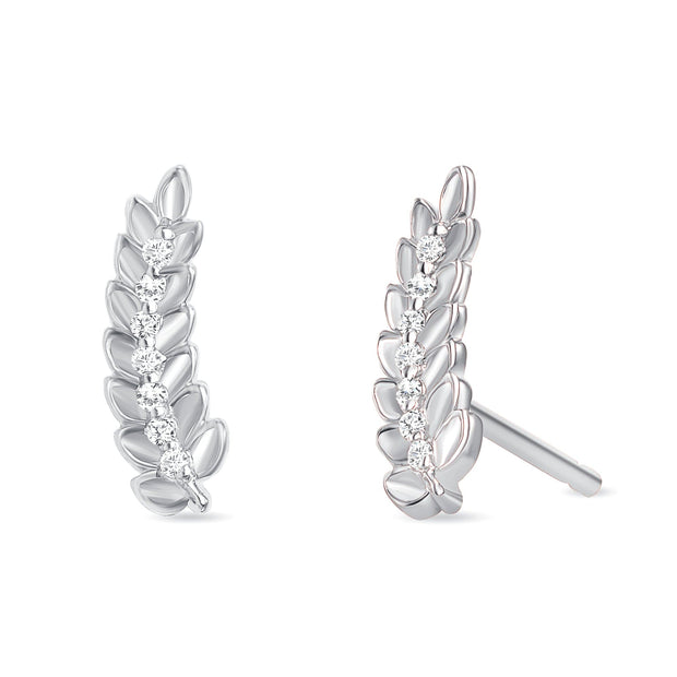 Leaf Diamond Earrings