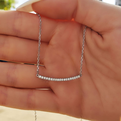 Diamond Bar Necklace