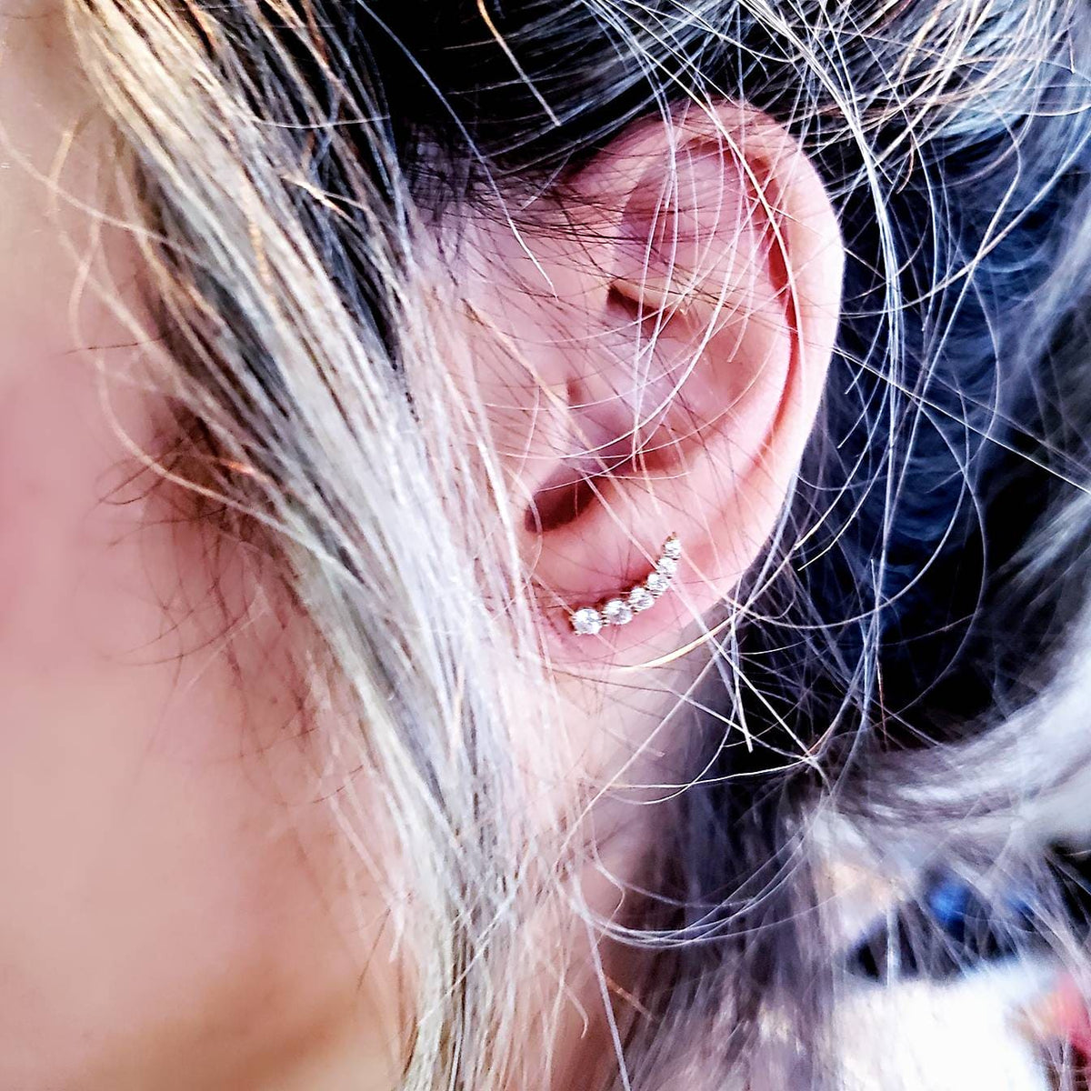 Make a wish diamond earrings