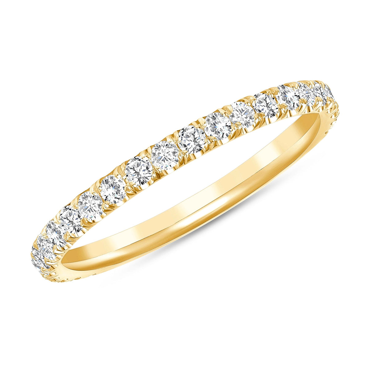 Yellow gold diamond band