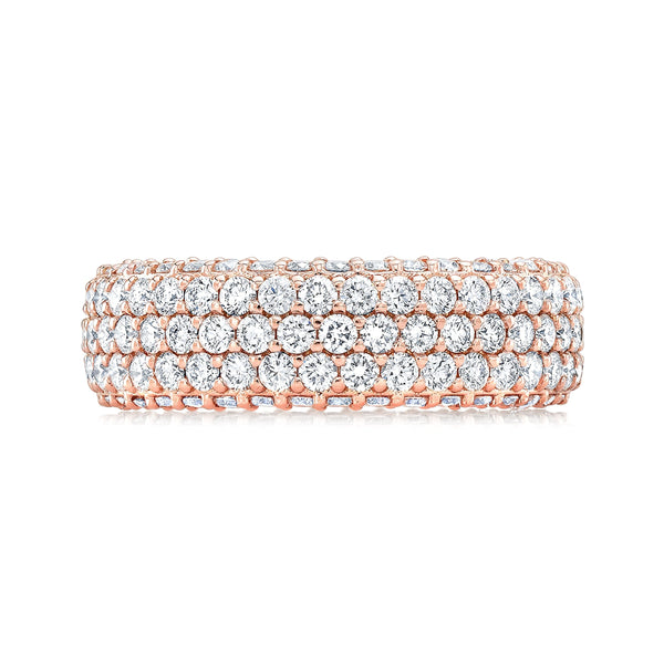 5 Carats Pave Eternity Diamond Ring 7mm Width