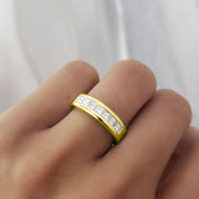1 Carat Men's Diamond Ring Channel Set 6mm Width F-G Color Vs1 Clarity