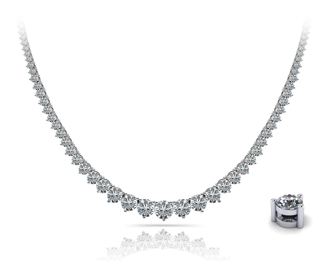 Diamond eternity tennis necklace Clearance