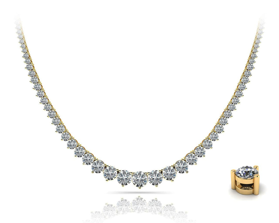 Graduated Riviera Eternity Tennis Necklace (10 Ctw.)
