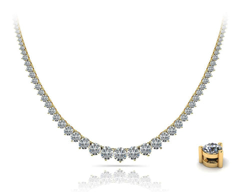 Shop White Gold 6.50ct Diamond Tennis Necklace | Carbon & Hyde