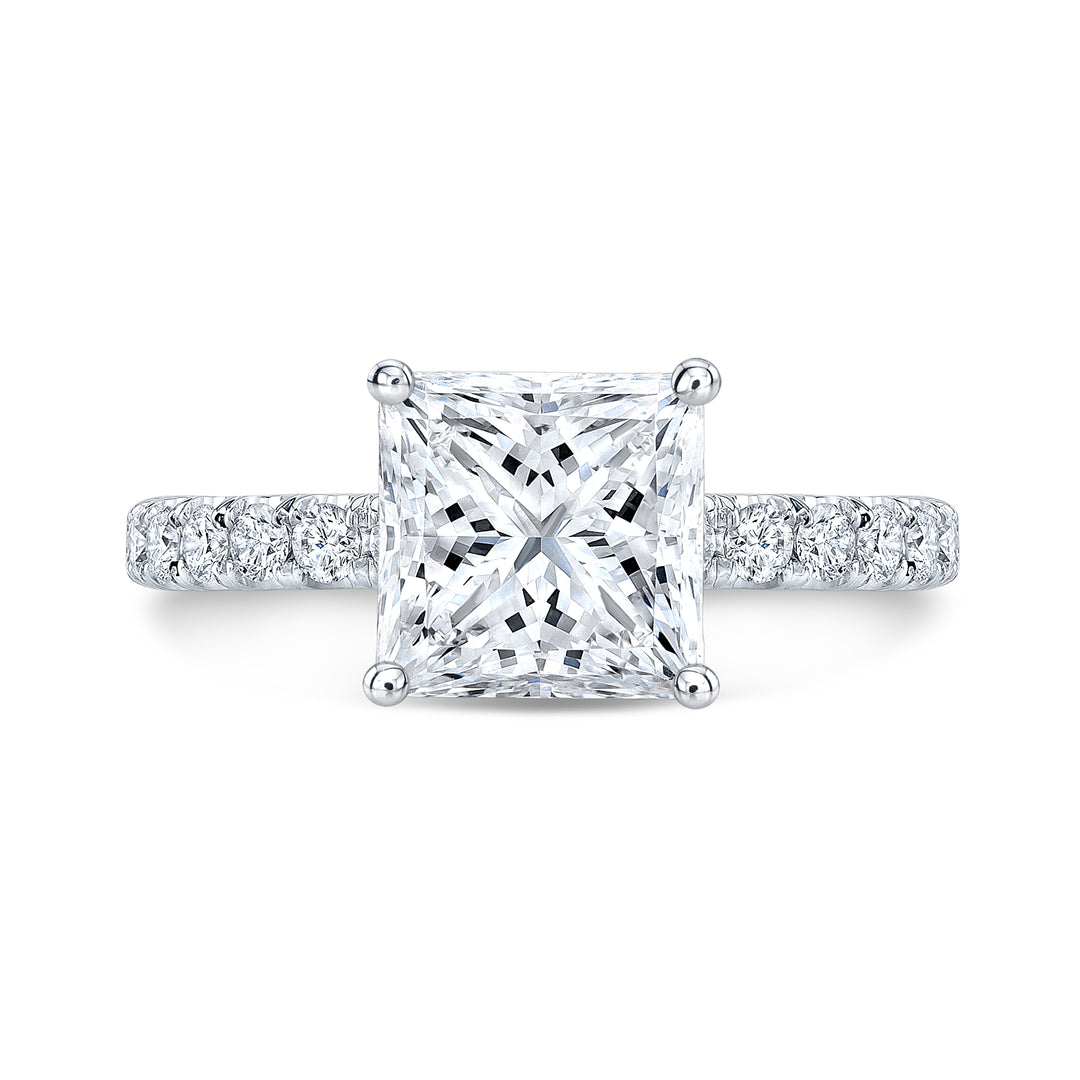 Pave Diamond Engagement Ring