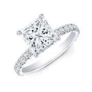 Classic U-Pave Diamond Engagement Ring