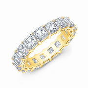 Asscher Cut Eternity Band Yellow