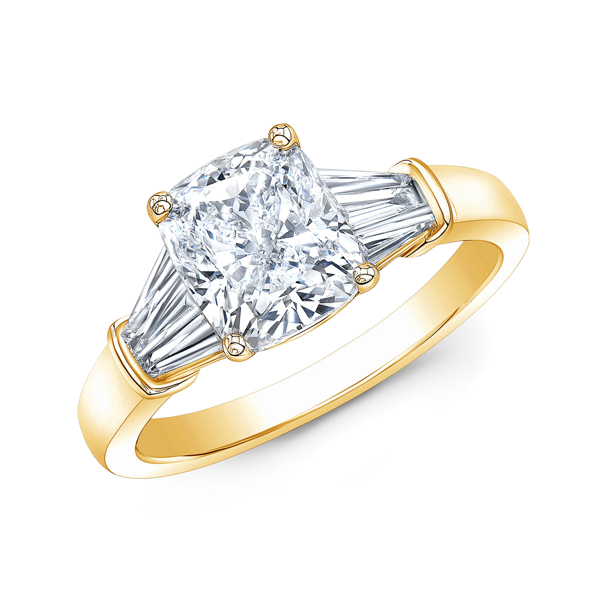 Tapered baguette engagement ring