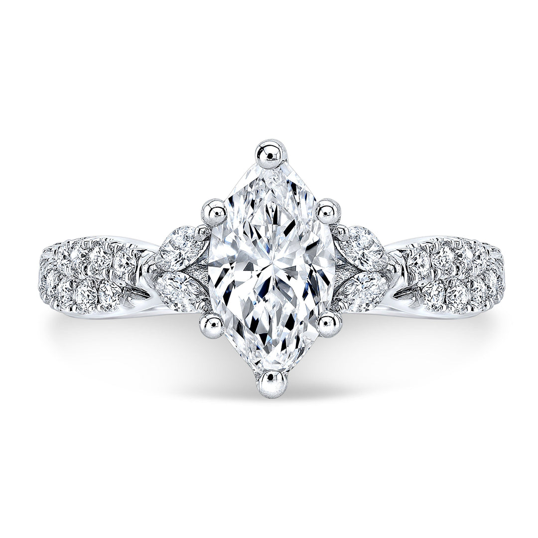 Tulip Marquise Engagement Ring