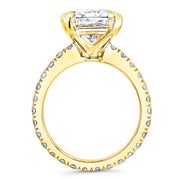 U-Pave Eternity Diamond Engagement Ring Eagle Claw Basket