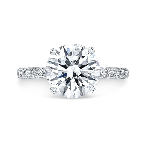 Hidden Halo Diamond Engagement Ring