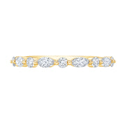 1/2 Ct. Marquise Cut and Round Cut Diamond Ring G Color VS2 Clarity