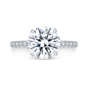 Hidden Halo Round Cut Diamond Engagement Ring
